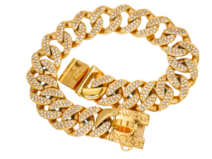 
                
                    Load image into Gallery viewer, 31 MM GOLD DIAMOND ROLLS ROYCE COLLAR
                
            