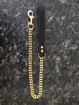 
                
                    Load image into Gallery viewer, GOLD CUBAN LINK SINGLE DOG LEASH
                
            