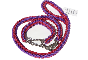 
                
                    Load image into Gallery viewer, PINK &amp;amp; PURPLE SHOWTIME LEASH AND COLLAR SET
                
            