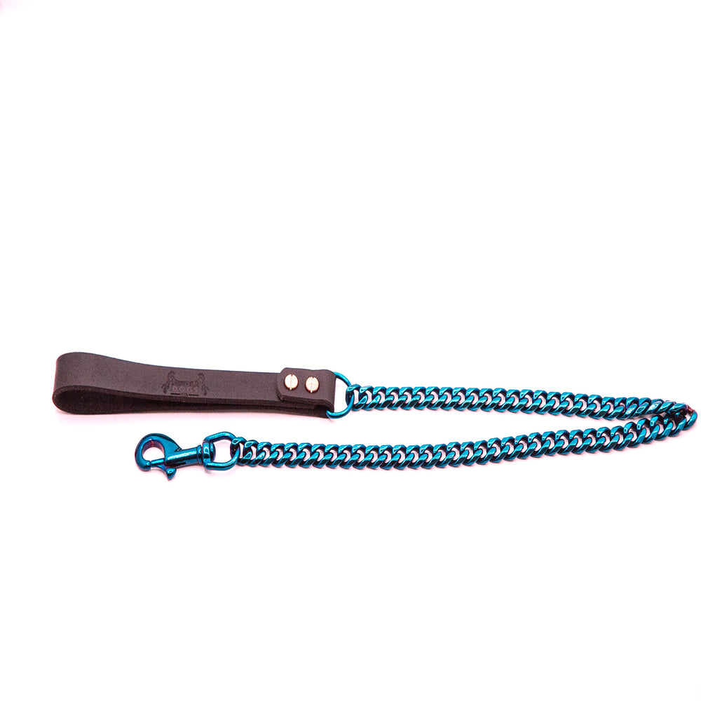 
                
                    Load image into Gallery viewer, BLUE CUBAN LINK SINGLE DOG LEASH
                
            
