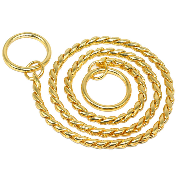 GOLD SNAKE CHAIN COLLAR – Swole Dogs