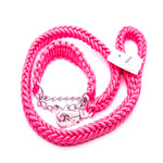 PINK SHOWTIME COLLAR AND LEASH SET