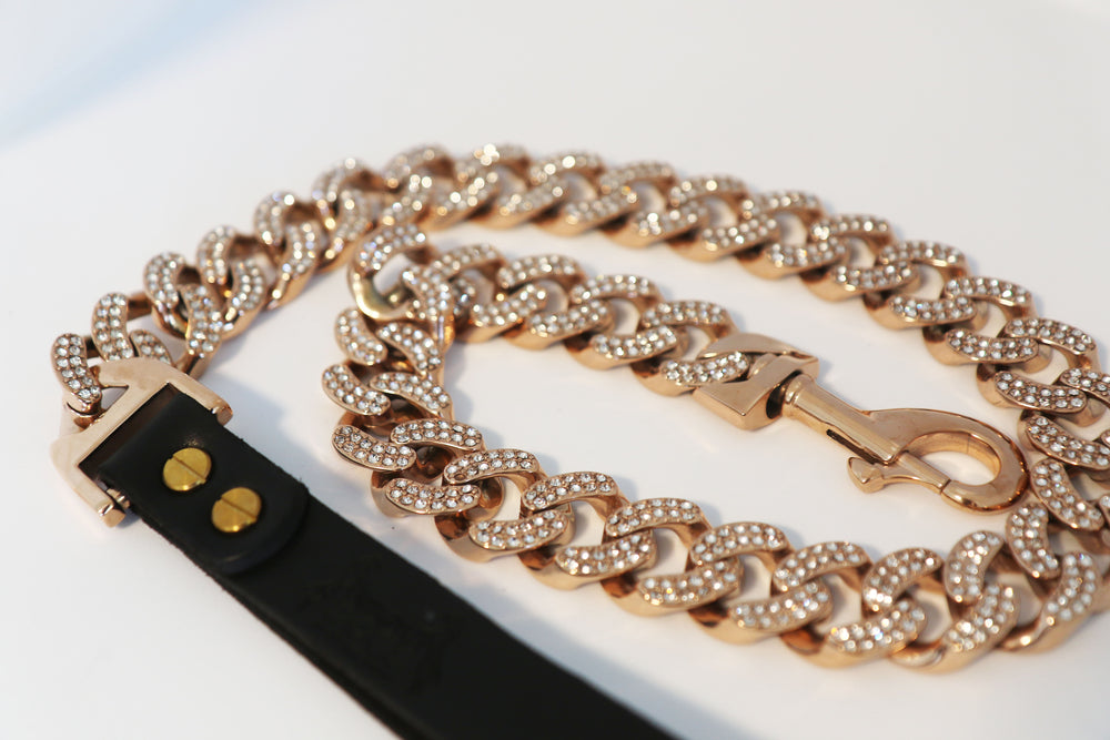 ROSE GOLD 24MM DIAMOND ROLLS ROYCE LEASH